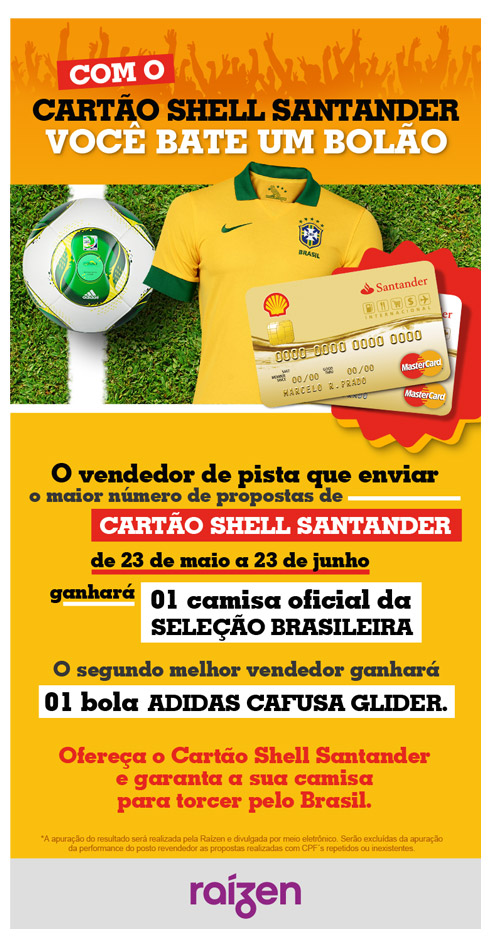 email marketing seleção brasileira cartão santander shell
